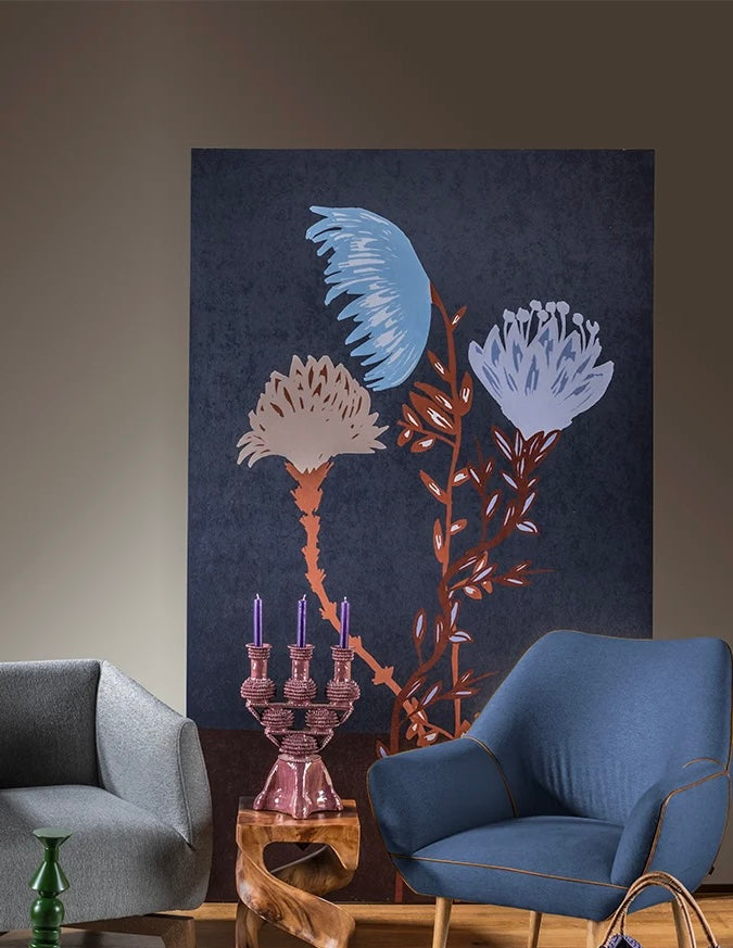 Flowering Two - Large Format Illustration on Frame