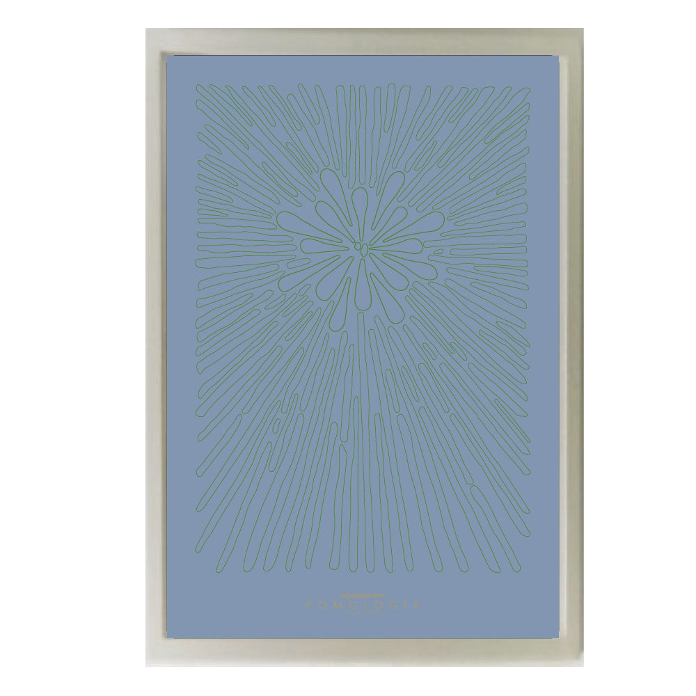 Poster Pomología Línea - Azul/Verde