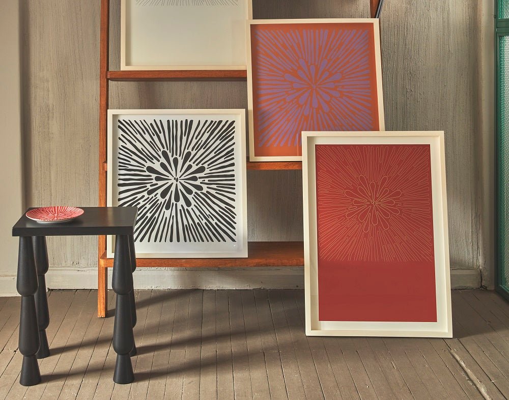 Poster Pomología Línea - Azul/Verde - OCHOINFINITO