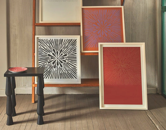 Poster Pomología Línea - Azul/Verde - OCHOINFINITO