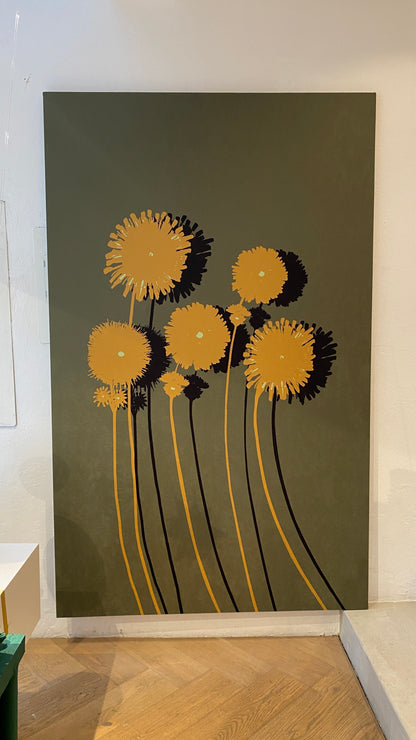 Flowering Five - Large Format Illustration on Frame