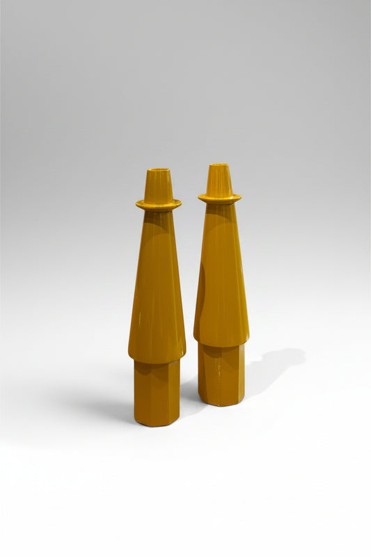 Candelabros Galeras X 2 Full Color Mostaza
