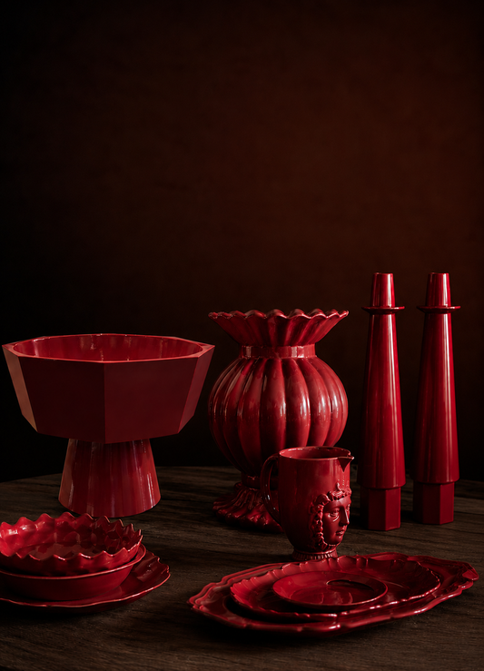 Candelabros Galeras X 2 Full Color Rojo Frambuesa