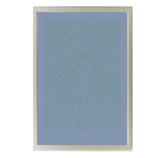 Poster Pomología Línea - Azul/Verde
