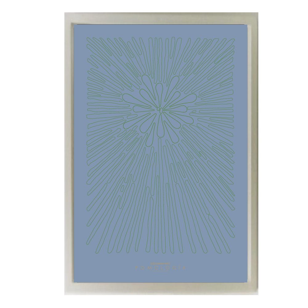 Poster Pomología Línea - Azul/Verde - OCHOINFINITO