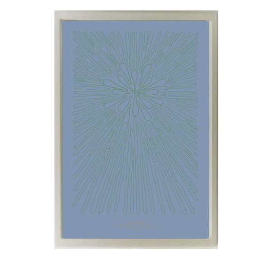 Poster Pomología Línea - Azul/Verde - OCHOINFINITO
