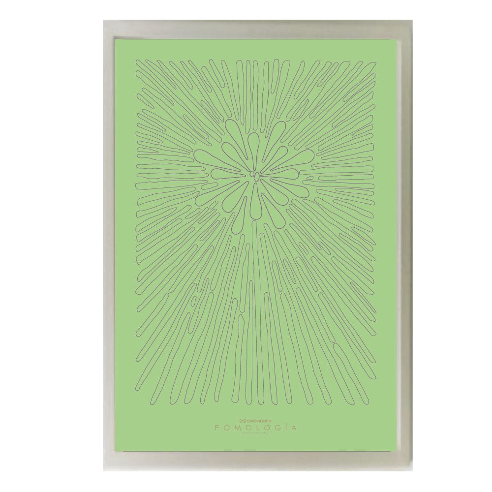 Poster Pomología Línea - Verde/Lavanda - OCHOINFINITO